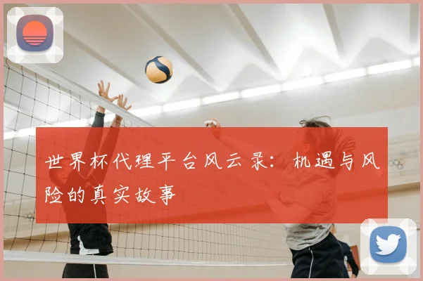 世界杯代理平台风云录：机遇与风险的真实故事